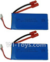 HuaJun Toys W606-5 Parts-25 7.4v 2500mah Battery with Banana Plug(2pcs),HuaJun Toys W606-5 RC Quadcopter Drone Spare Parts,HJ Toys W606-5 Accessoriess Replacement